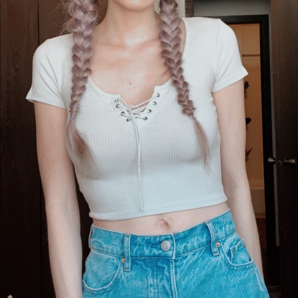 Forever 21 Tops - 🌴 3/25 Forever21 mint green crop top
